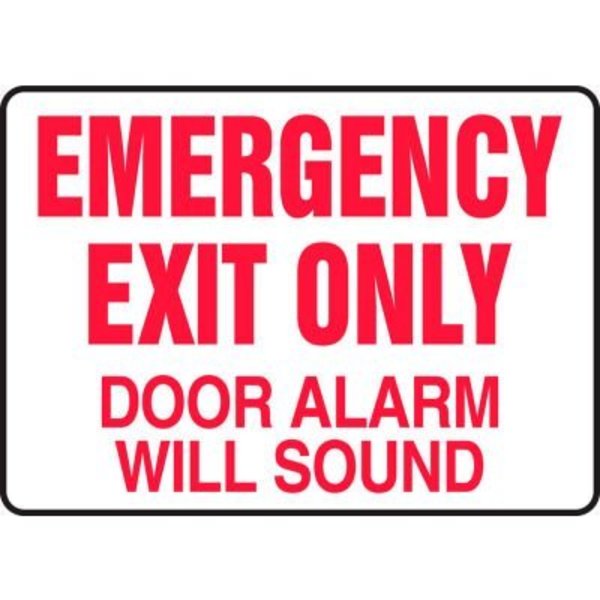 Accuform Accuform Exit Safety Sign, 10inW x 7inH, .055in Plastic MEXT591VP